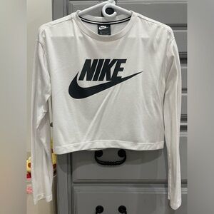 White Nike Crop Top